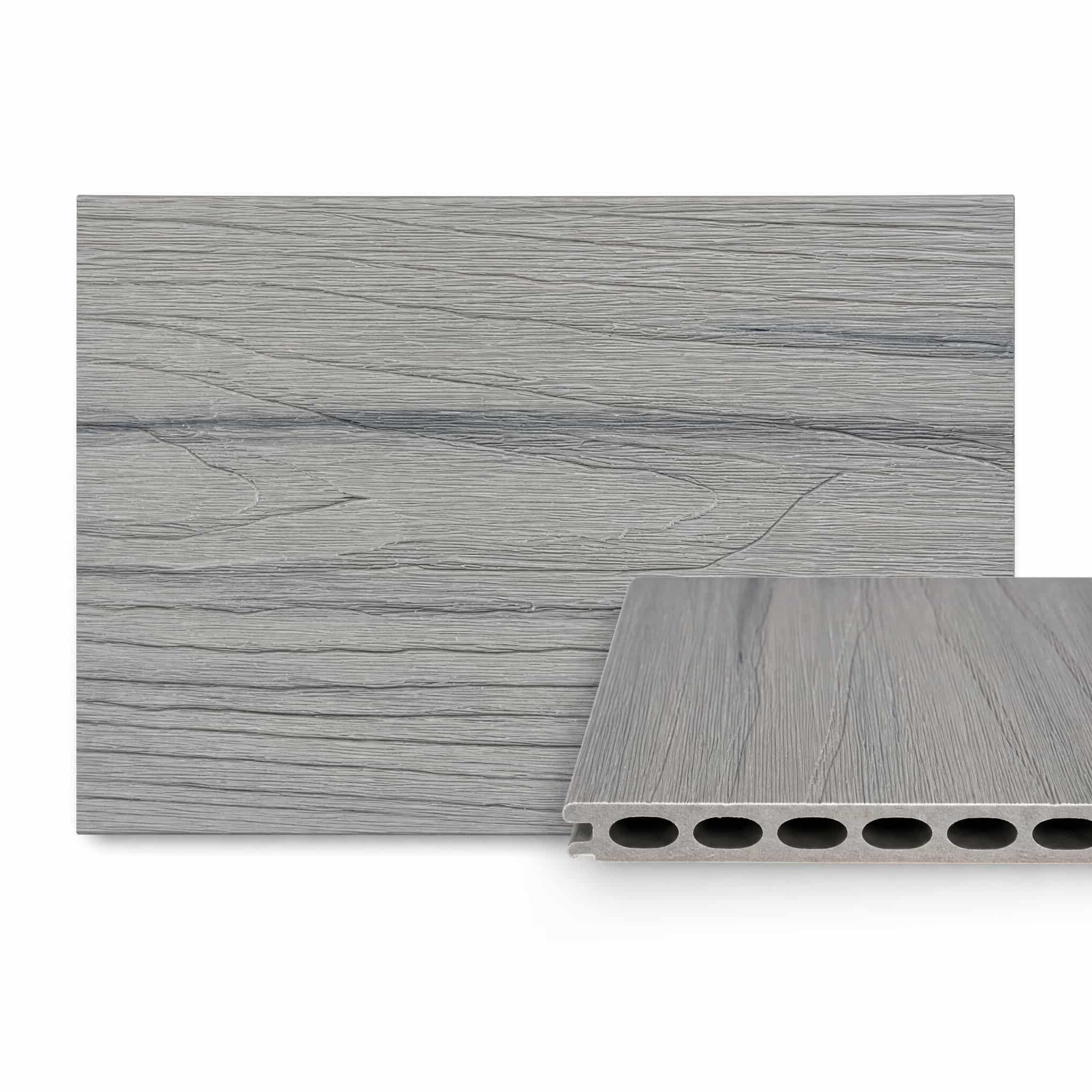 145x23mm 7-Round-Hole WPC Decking Board - 3D Wood Grain Outdoor Composite Flooring | VILLI - Image 5